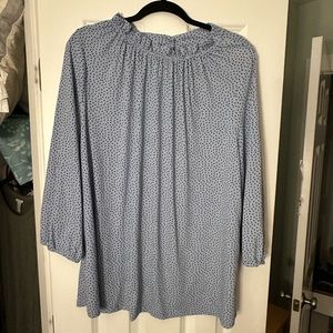 Blue collared blouse